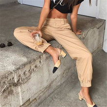 Load image into Gallery viewer, Women Casual High Waist Cargo Pants
