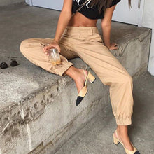 Load image into Gallery viewer, Women Casual High Waist Cargo Pants