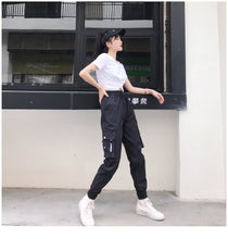 Load image into Gallery viewer, women High Waist Loose Streetwear pants
