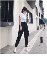Load image into Gallery viewer, women High Waist Loose Streetwear pants
